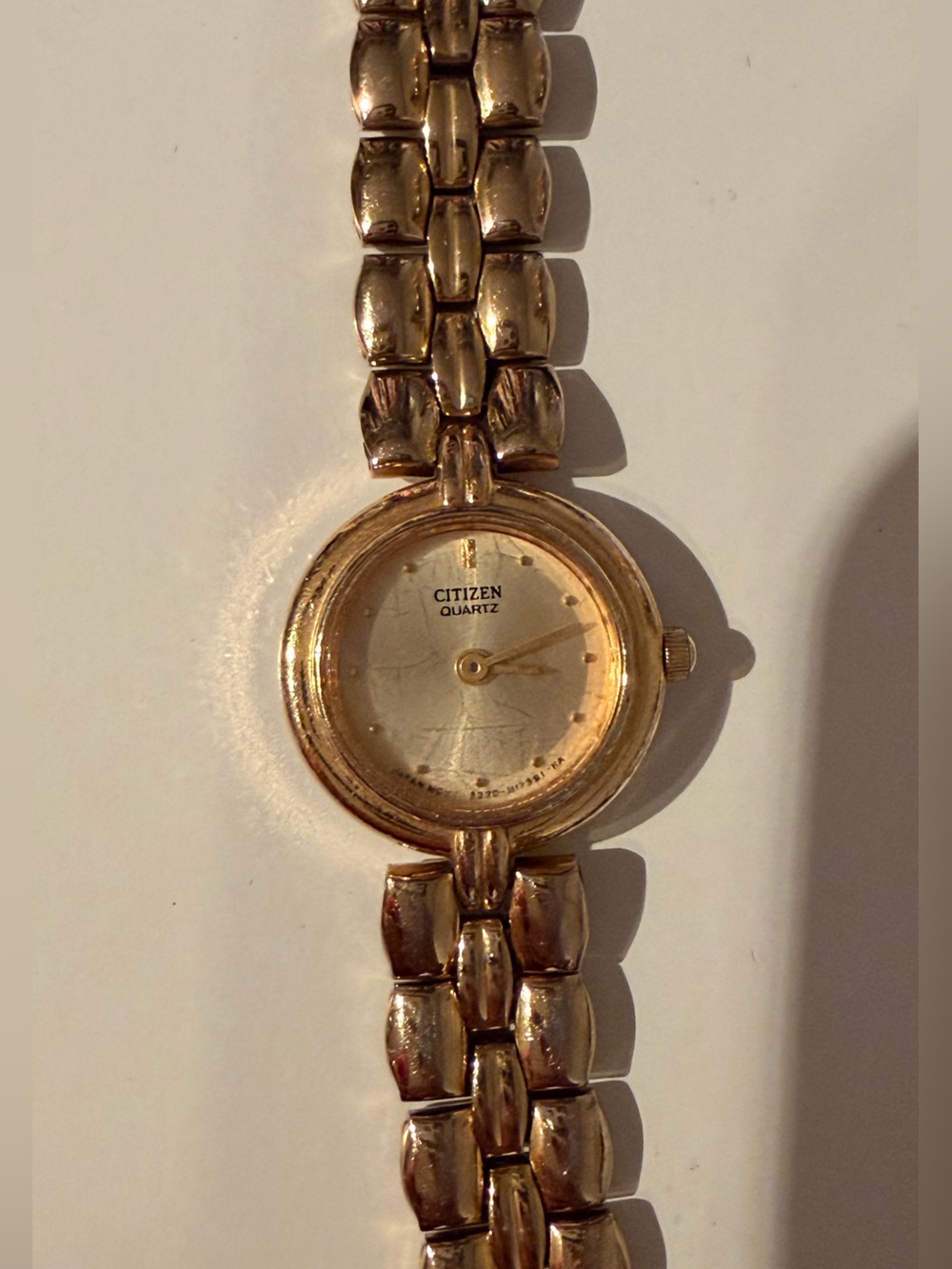 Citizen Gold Tone Ladies Bracelet Watch with Ivory Dial